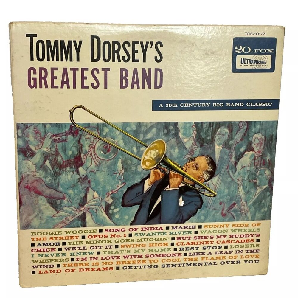 Tommy Dorsey's Greatest Band (Vinyl, 1959, 2x LP) 20th Fox TCF-101-2 VG LP